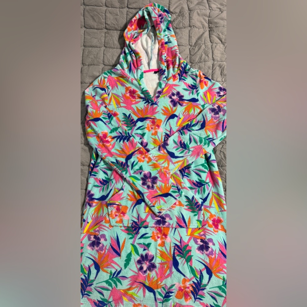 Lands' End Long Sleeve Terry Swim Coverup